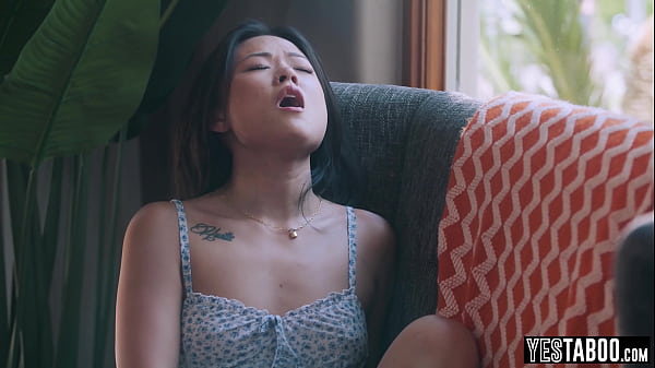 Tiny Chinese teen pussy pounded hard by her new neighbor professor
