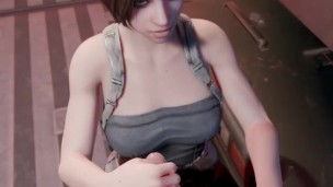 Jill Valentine Hentai – Handjob Cumshot